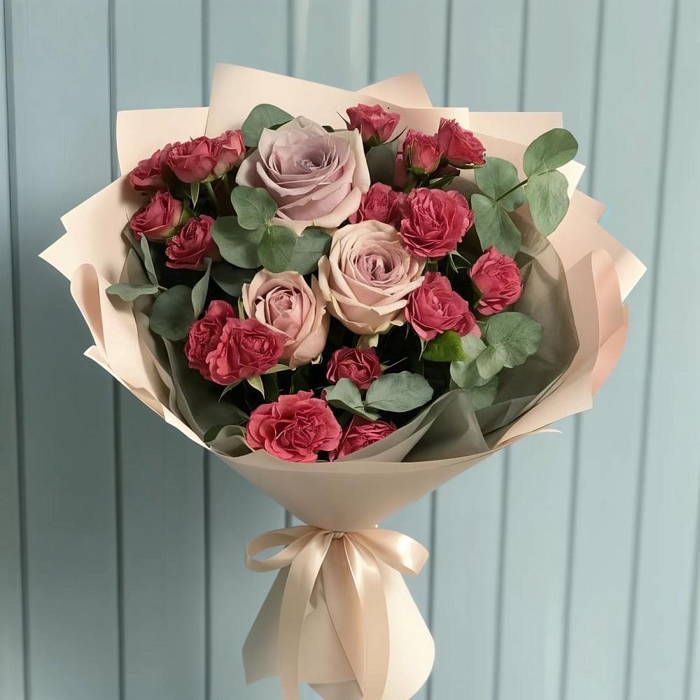 Букет цветов из: Гвоздики и Розы в Русаново