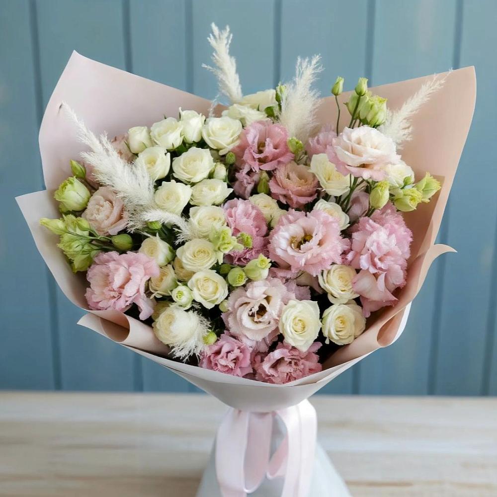 Букет цветов из: Альстромерии и Розы в Русаново