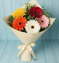 Букет цветов из:  Герберы в Русаново