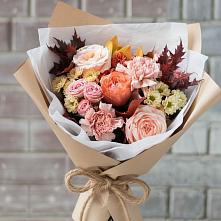 Букет цветов из:  Гвоздики, Хризантемы и Розы в Русаново