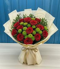 Букет цветов из:  Розы и Хризантемы в Русаново