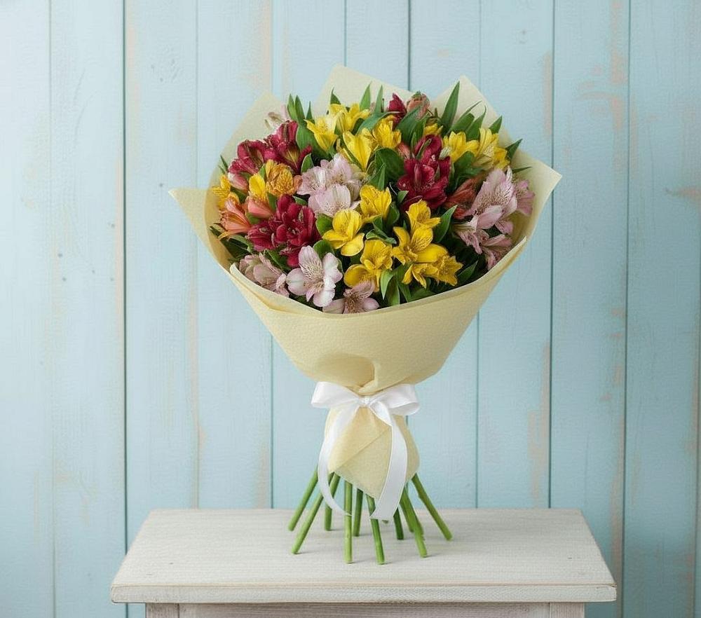 Букет цветов из: Альстромерии в Русаново