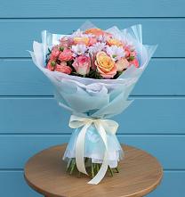 Букет цветов из:  Хризантемы и Розы в Русаново