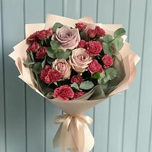 Букет цветов из:  Гвоздики и Розы #REPLACE_PRED# Русаново