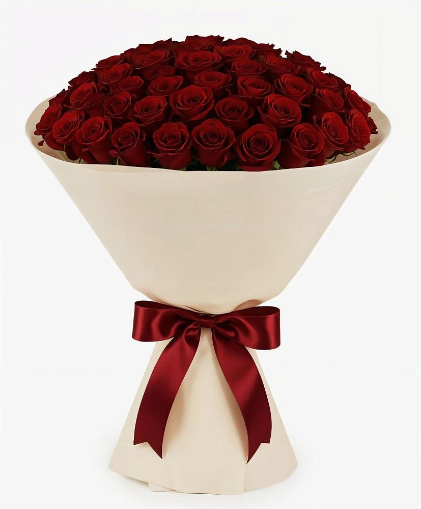 Букет 101 Бордовая роза Блэк Бакарра в Русаново