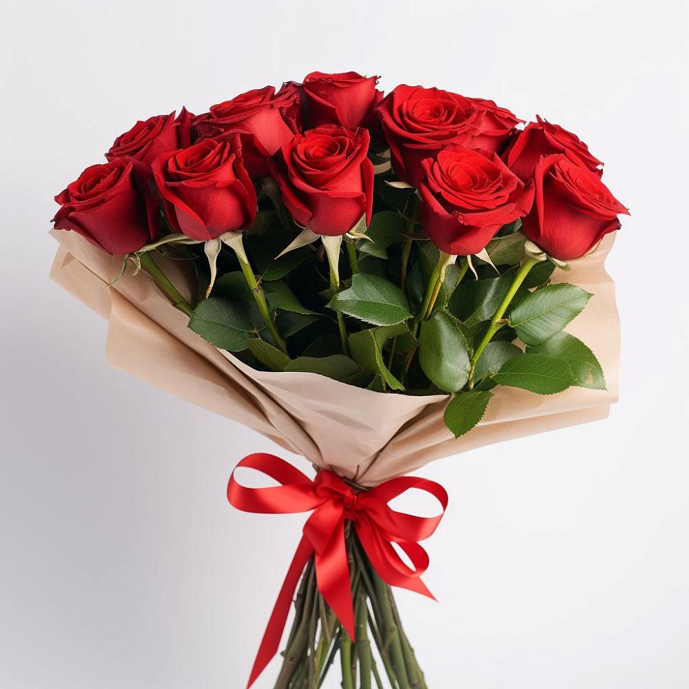 Букет 11 Красных роз Эдлесс Лав в Русаново