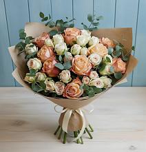 Букет цветов из:  Альстромерии и Розы в Русаново